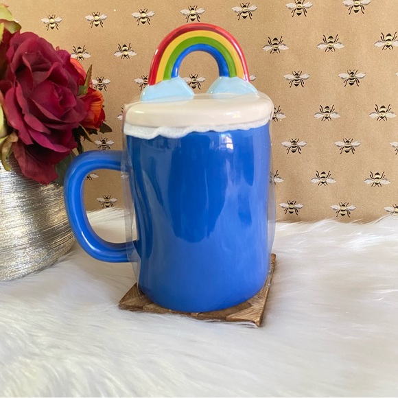 Rae Dunn LOVE IS BLIND Mug With Rainbow Topper - Picture 4 of 5